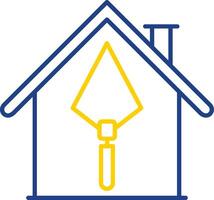 House Construction Line Two Color Icon vector