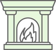 Fireplace Fillay Icon vector