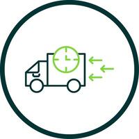 Fast Delivery Line Circle Icon vector