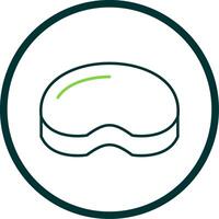 Steak Line Circle Icon vector