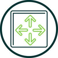 Maximize Line Circle Icon vector