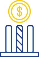 Dollar Line Two Color Icon vector