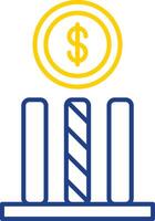 Dollar Line Two Color Icon vector