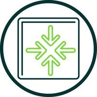 Minimize Line Circle Icon vector