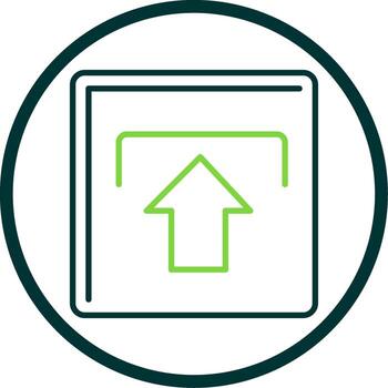 Upload Line Circle Icon vector