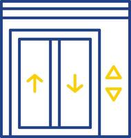 Elevator Line Two Color Icon vector