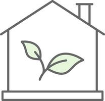 Eco House Fillay Icon vector
