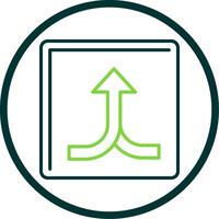 Split Line Circle Icon vector