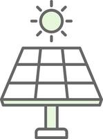 Solar Panel Fillay Icon vector