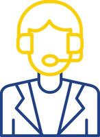 Customer Service Line Two Color Icon vector