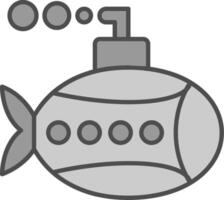 submarino relleno icono vector