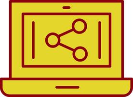 Share Line Circle Icon vector