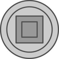 Stop Line Circle Icon vector