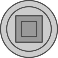 Stop Line Circle Icon vector