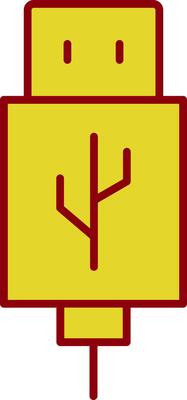 Usb Line Two Color Icon