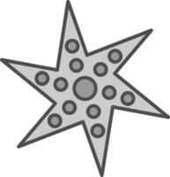 estrella de mar relleno icono vector