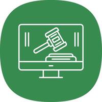 Auction Line Curve Icon vector