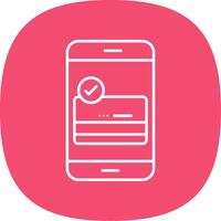 Payment Gateway Line Curve Icon vector