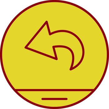 Back Line Two Color Icon vector