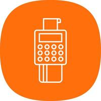 Bank Terminal Line Curve Icon vector