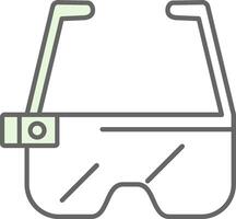 Ar Glasses Fillay Icon vector