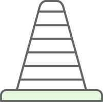 Traffic Cone Fillay Icon vector