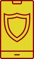Shield Line Two Color Icon vector