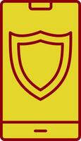 Shield Line Two Color Icon vector