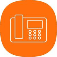 Telephone Line Curve Icon vector