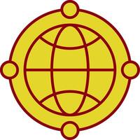 Globe Line Two Color Icon vector