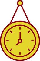 Wall Clock Line Two Color Icon vector