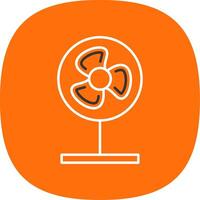 Fan Line Curve Icon vector