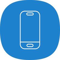 Smartphone Line Curve Icon vector