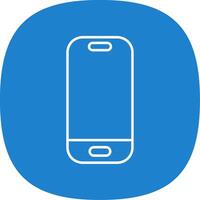 Smartphone Line Curve Icon vector