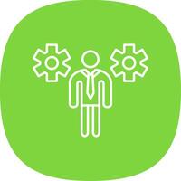 Business People Line Curve Icon vector