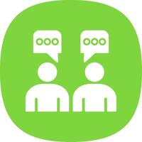 Talking Line Circle Icon vector
