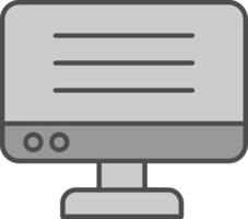 Monitor Fillay Icon vector