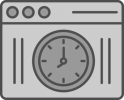 reloj relleno icono vector