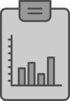 Bar Chart Fillay Icon vector