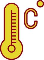 Celsius línea circulo icono vector