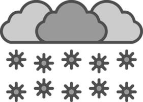 nevando relleno icono vector