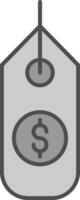 Dollar Sign Fillay Icon vector
