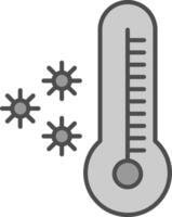 Thermometer Fillay Icon vector