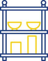 Shelves Line Two Color Icon vector