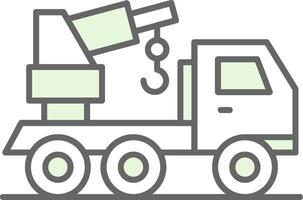 Crane Truck Fillay Icon vector
