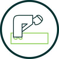 Ruku Line Circle Icon vector