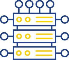 Server Line Two Color Icon vector