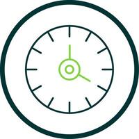 Clock Line Circle Icon vector