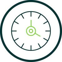 reloj línea circulo icono vector