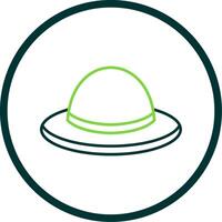 Hat Line Circle Icon vector